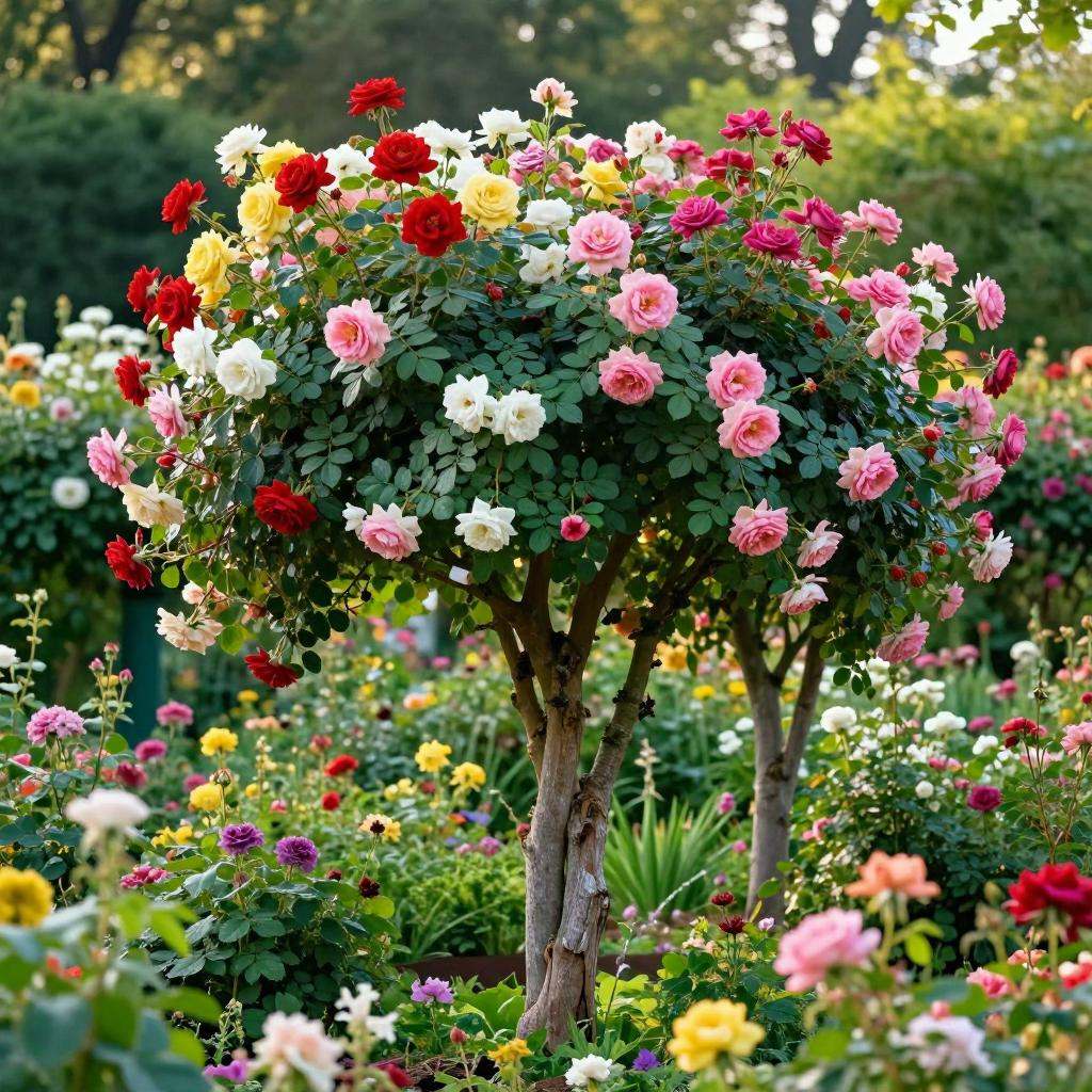 树状月季：独特造型提升景观观赏价值