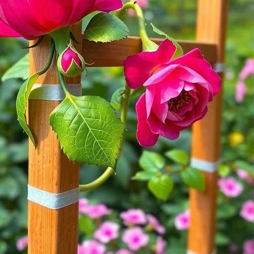 爬藤月季花，一要会“牵引”，二要会“修剪”，藤本月季牵引技巧