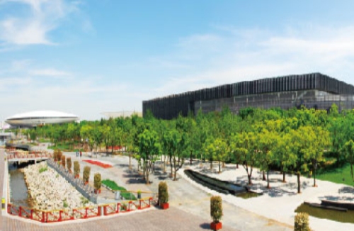 建筑与自然共生 —— 某现代文体中心景观